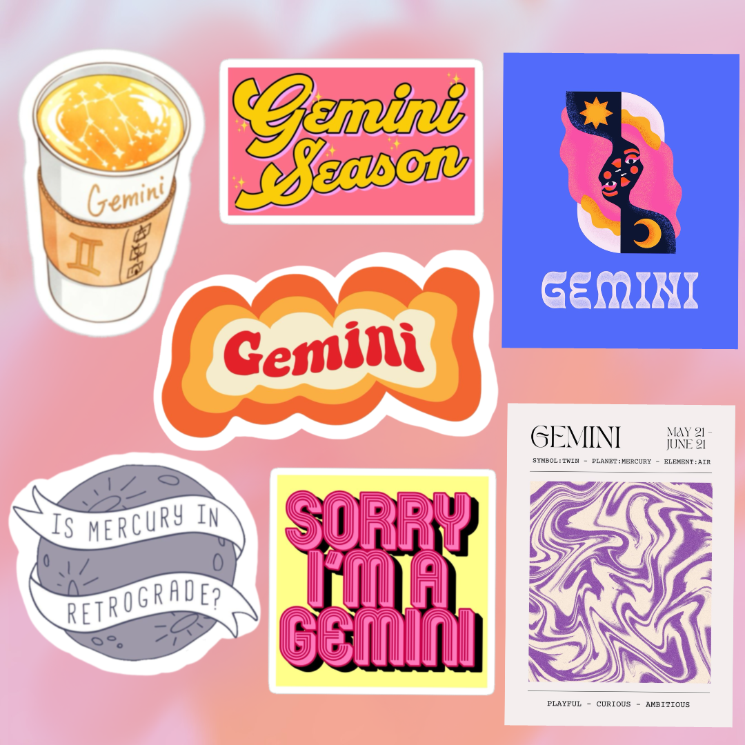 Set stickers astro queen