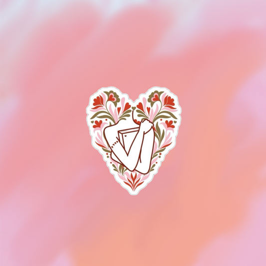 sticker corazon de libro