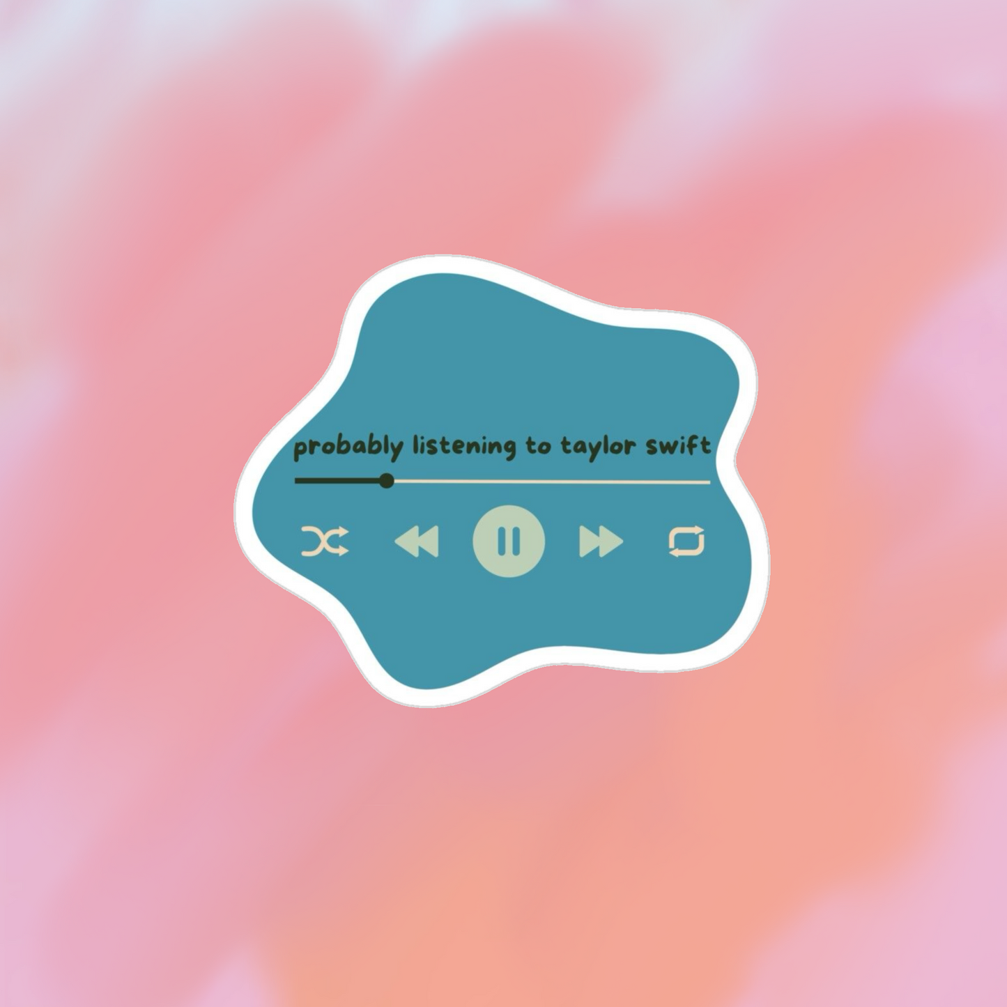 sticker propably listening to taylor swift