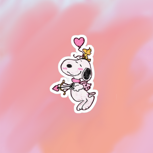 sticker snoopy cupido