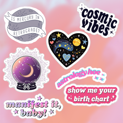 Set stickers astro queen